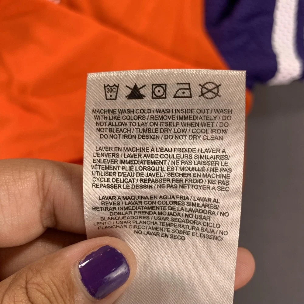 Clemson Tigers Shirt‎ Womens XL Orange Purple NCAA Football Nike Short Sleeve